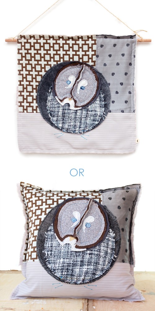 Wall Hanging or Pillow /// Artist Tracey Cameron