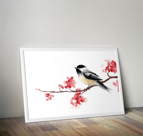 Chickadee Art Print by Artisti Tracey Cameron
