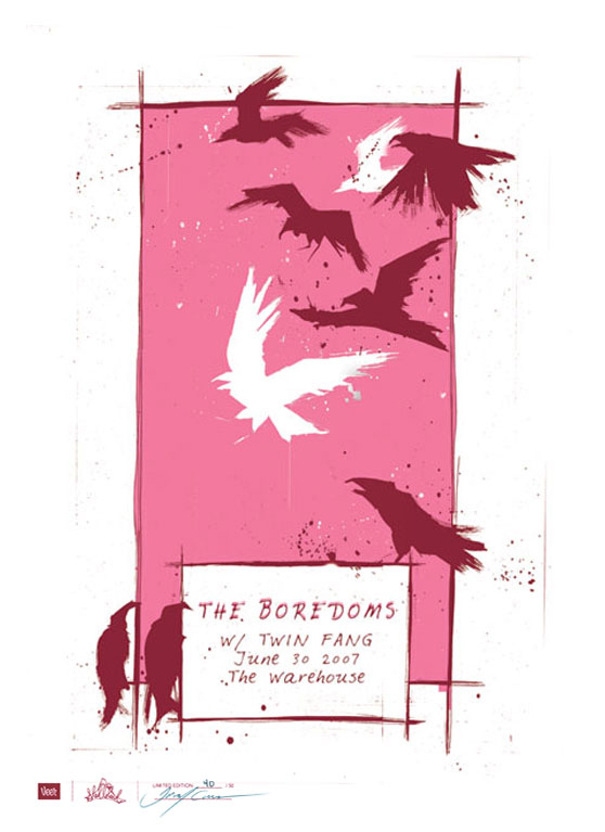 The Boredoms Gig Poster | Tracey Cameron Creative