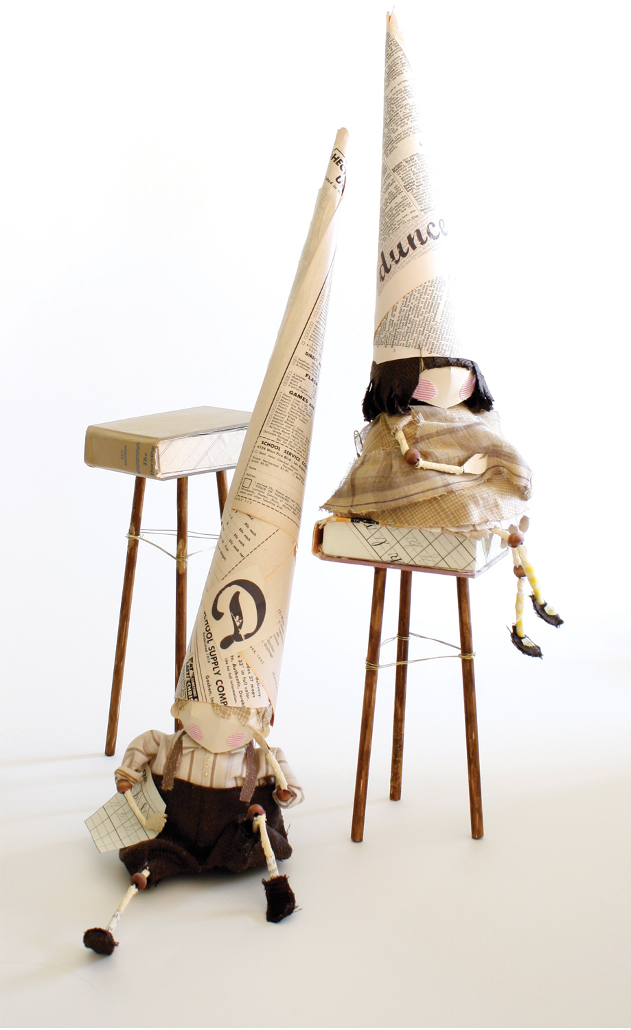 Dunce Cap Kids | Fibre Sculpture | Tracey Cameron Creative