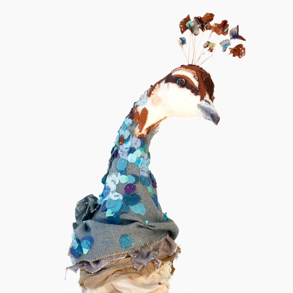 Peahen | Fibre Sculpture | Tracey Cameron Creative