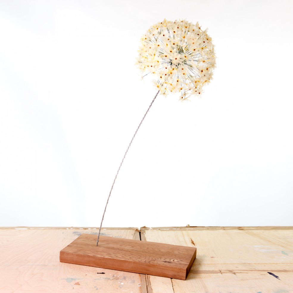 Light Yellow Allium Bloom | Fibre Sculpture | Tracey Cameron Creative