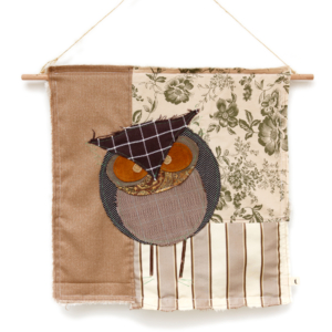 Great Horned Owl Wall Hanging | Textile Art | Tracey Cameron Creative