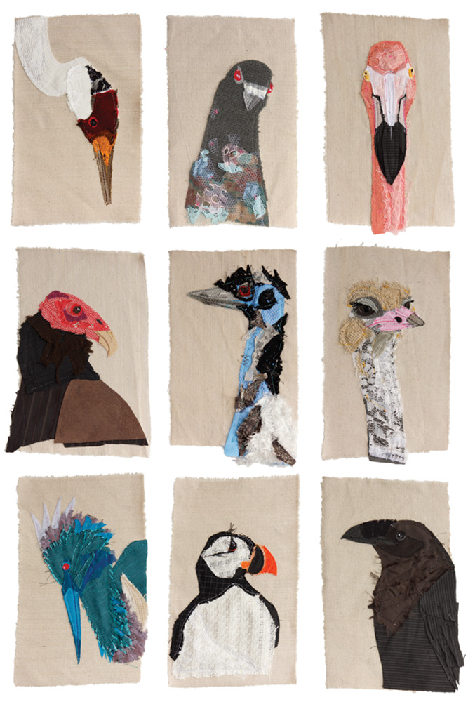 Bird Portraiture Study | Textile Art | Tracey Cameron Creative