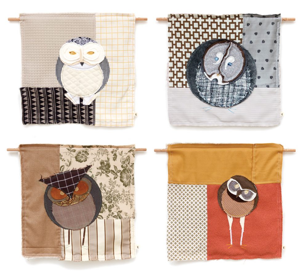 Owls of Canada | Textile Wall Hanging | Tracey Cameron Creative